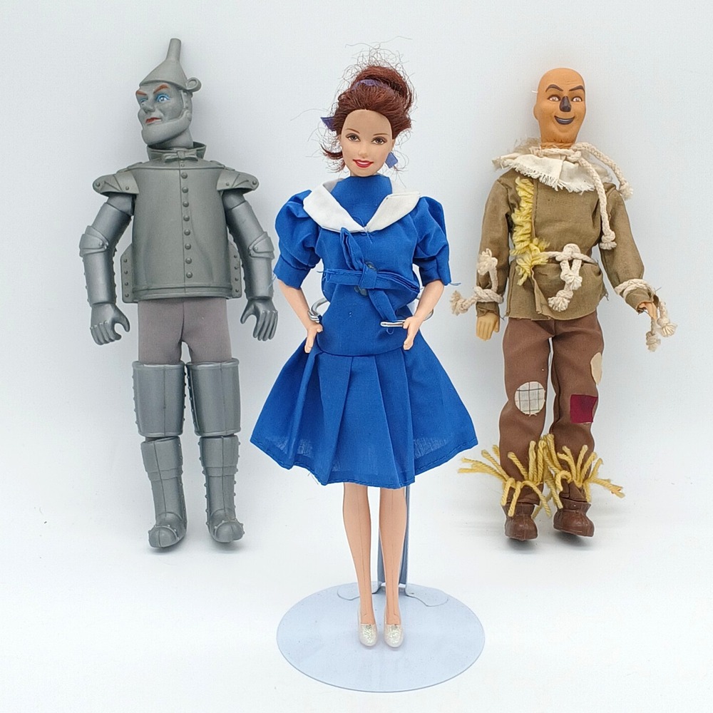 3 Vintage Collectible Wizard of Oz Dolls - Talking Dorothy, Tinman, Scarecrow 88